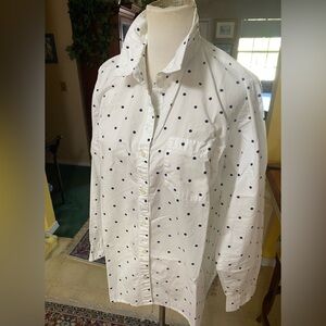 Women’s White Polka Dot Shirt